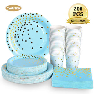 Blue Dots Paper Tableware Sets-1