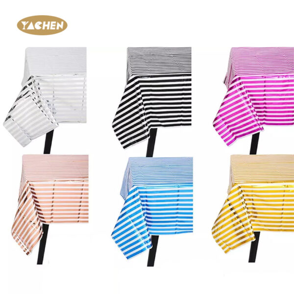 Striped Party Tablecloth-3