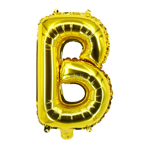 gold ALPHABET balloon