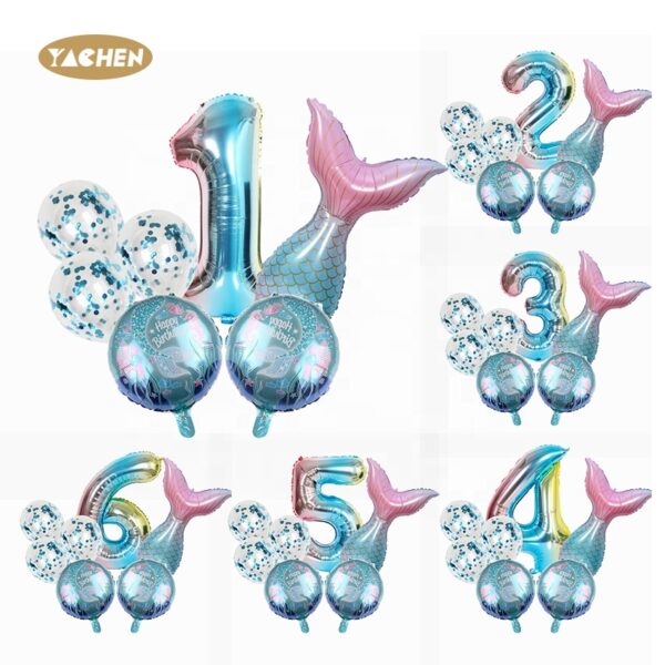 mermaid number balloon kit