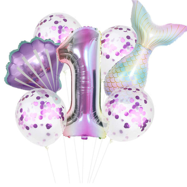 mermaid number balloon set -03