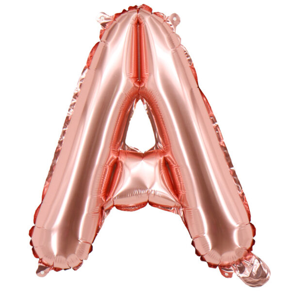 rose gold alphabet balloon