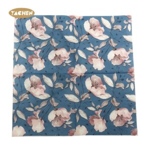 Blue Floral Paper Napkins-1