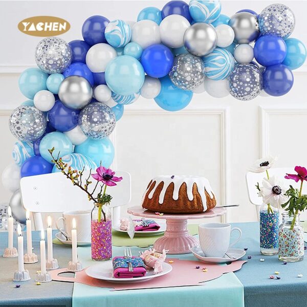 Blue Latex Balloon Garland Arch Kit