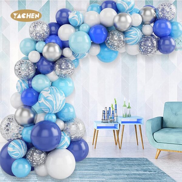 Blue Latex Balloon Garland Arch Kit -2