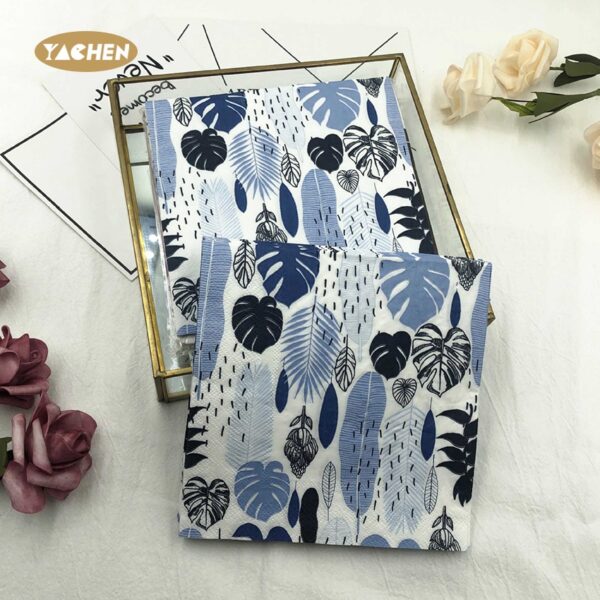 Blue Leaves Napkins-3