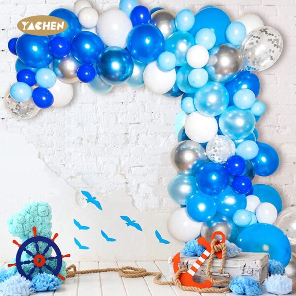 Blue balloon garland kit