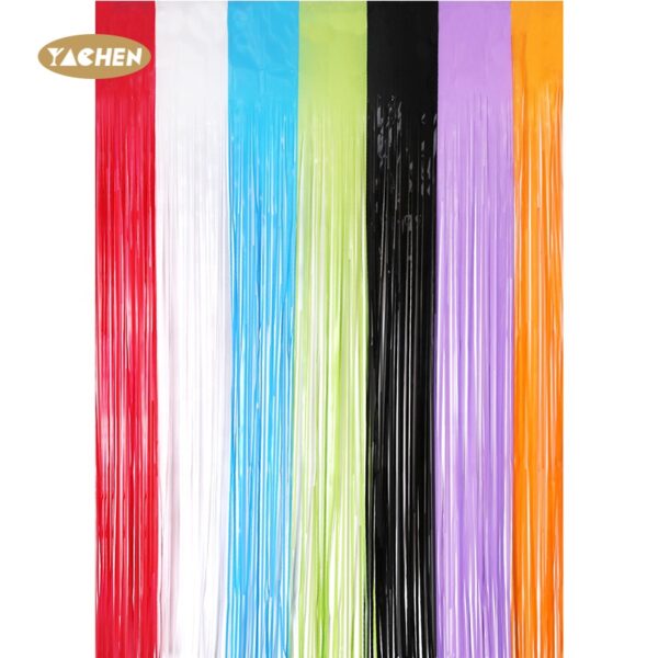 Bright Colorful Foil Fringe Curtain-3