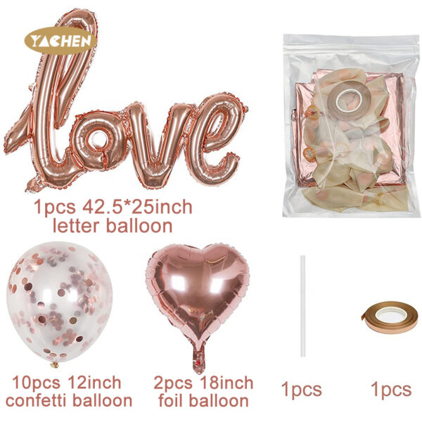 foil LOVE letter balloons set