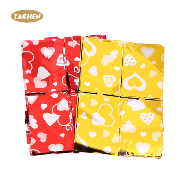 Love Print Square Foil Curtain-3