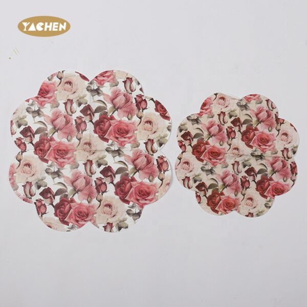 Rose Print Heart Napkins-2