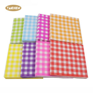 Solid Color Grid Printed Tissue-1