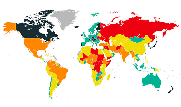 This picture shows the world map