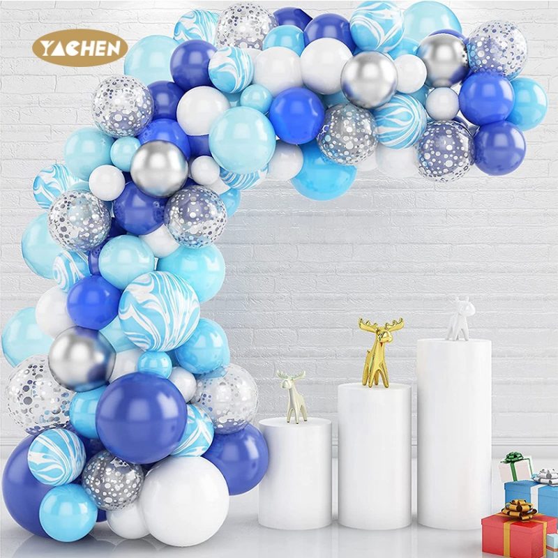 Blue Latex Balloon Garland Arch Kit -3