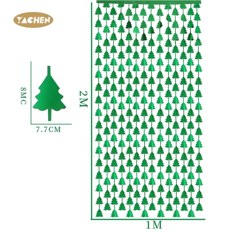 Christmas tree foil curtain-D1