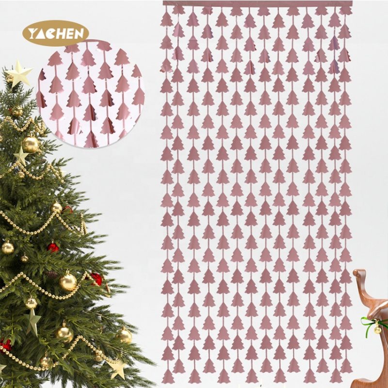 Christmas tree foil curtain-D2