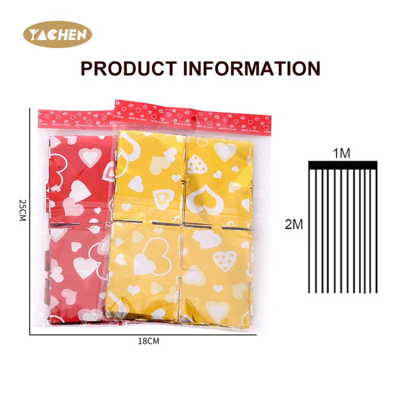 Love Print Square Foil Curtain-5