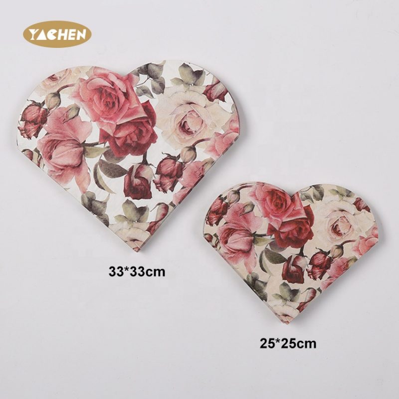 Rose Print Heart Napkins-5