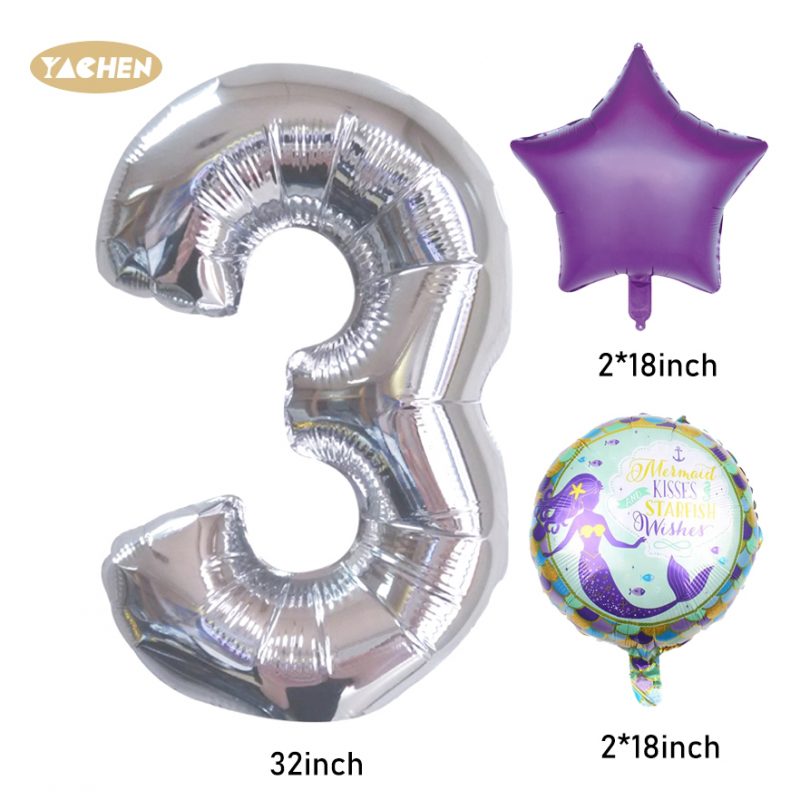 foil number balloon set