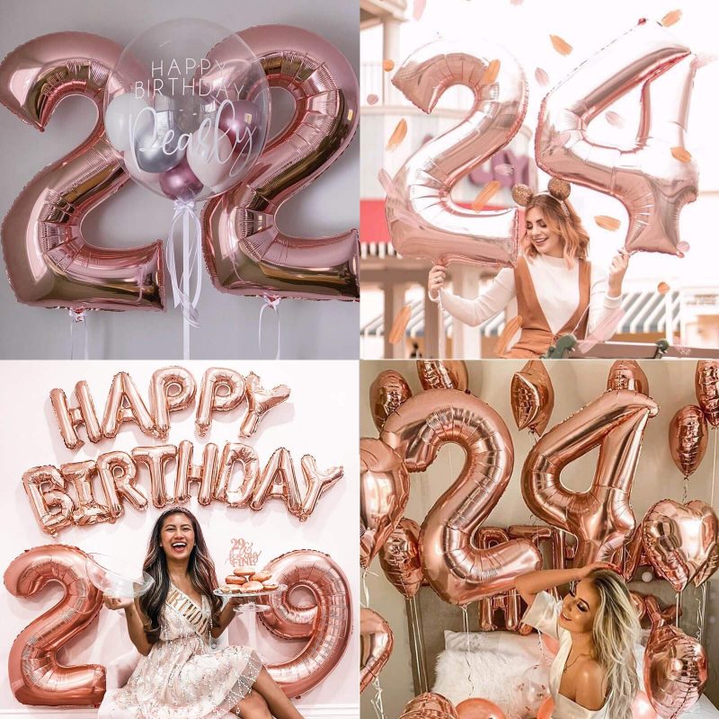 rose gold foil number balloon-4